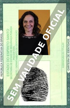 Imagem hipotética representando a carteira de identidade de Rosi Campos