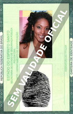 Imagem hipotética representando a carteira de identidade de Rosiane Pinheiro