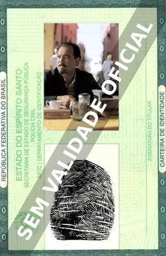 Imagem hipotética representando a carteira de identidade de Rubén Blades