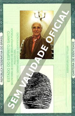 Imagem hipotética representando a carteira de identidade de Ruggero Deodato