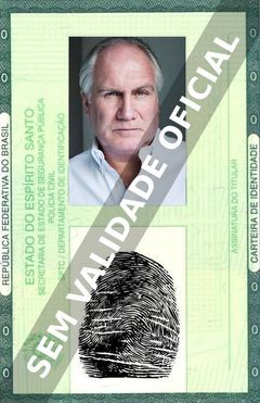 Imagem hipotética representando a carteira de identidade de Rupert Vansittart