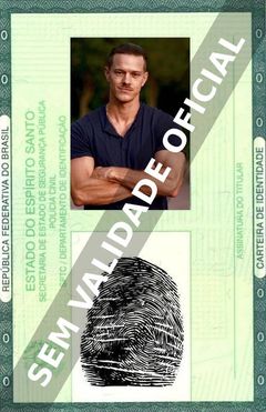 Imagem hipotética representando a carteira de identidade de Ryan Dorsey