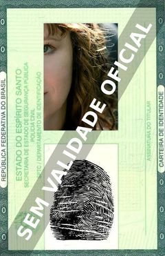 Imagem hipotética representando a carteira de identidade de Sally Murphy
