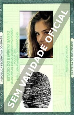 Imagem hipotética representando a carteira de identidade de Sandra Echeverría