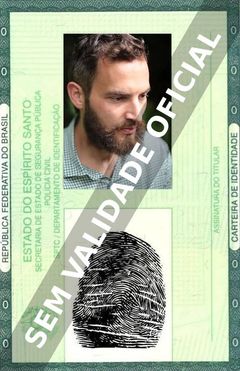 Imagem hipotética representando a carteira de identidade de Sandro Kopp