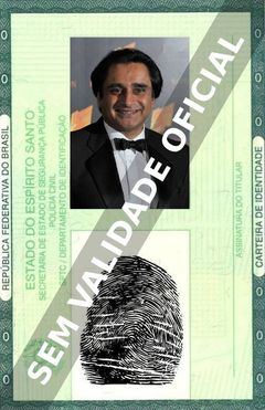 Imagem hipotética representando a carteira de identidade de Sanjeev Bhaskar