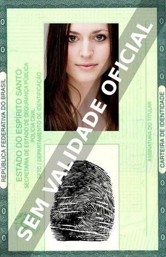 Imagem hipotética representando a carteira de identidade de Sara Dylan