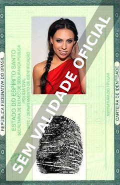 Imagem hipotética representando a carteira de identidade de Sara Lumholdt