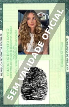Imagem hipotética representando a carteira de identidade de Schynaider Moura