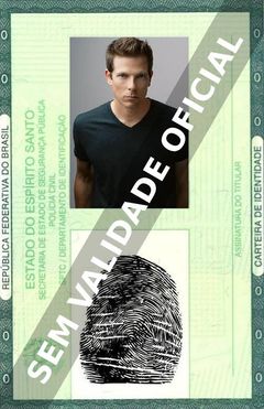 Imagem hipotética representando a carteira de identidade de Sean Cw Johnson