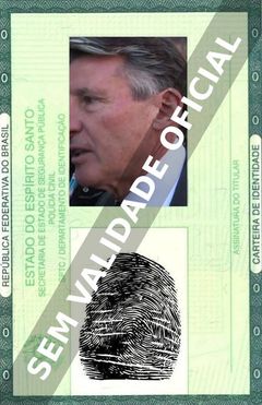 Imagem hipotética representando a carteira de identidade de Sebastian Coe