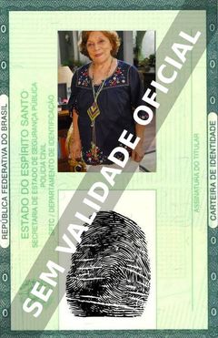 Imagem hipotética representando a carteira de identidade de Selma Lopes