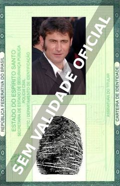 Imagem hipotética representando a carteira de identidade de Sergi López