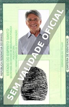 Imagem hipotética representando a carteira de identidade de Sérgio Chapelin