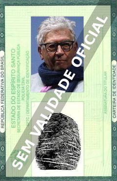 Imagem hipotética representando a carteira de identidade de Sergio Martino