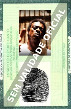 Imagem hipotética representando a carteira de identidade de Seu Jorge