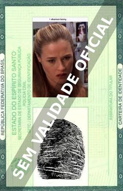 Imagem hipotética representando a carteira de identidade de Shannon Kenny