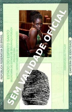 Imagem hipotética representando a carteira de identidade de Sharon Duncan-Brewster