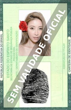 Imagem hipotética representando a carteira de identidade de Sharon Hsu