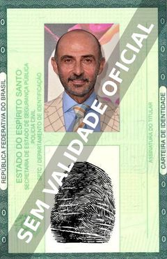 Imagem hipotética representando a carteira de identidade de Shaun Toub