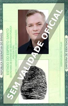Imagem hipotética representando a carteira de identidade de Shawn Fitzgibbon