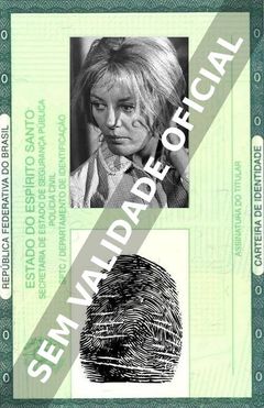 Imagem hipotética representando a carteira de identidade de Sheree North