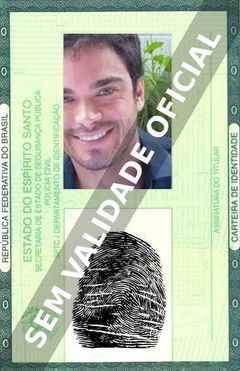 Imagem hipotética representando a carteira de identidade de Sidney Sampaio