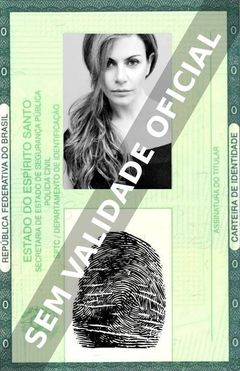 Imagem hipotética representando a carteira de identidade de Silvia Rizzo