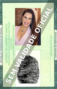 Imagem hipotética representando a carteira de identidade de Solange Gomes