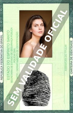 Imagem hipotética representando a carteira de identidade de Sólveig Eva