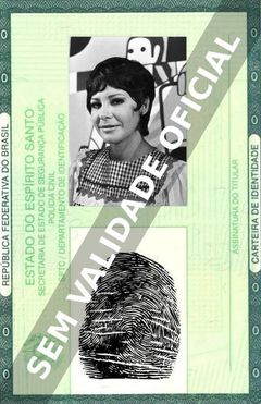 Imagem hipotética representando a carteira de identidade de Sonia Mamede