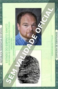 Imagem hipotética representando a carteira de identidade de Stephen Collins