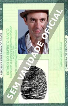 Imagem hipotética representando a carteira de identidade de Stephen Dillane