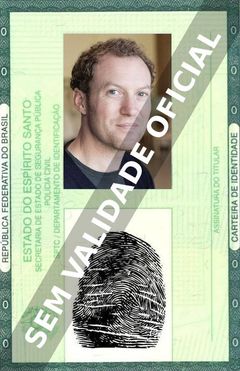 Imagem hipotética representando a carteira de identidade de Stephen Swift