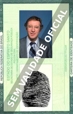 Imagem hipotética representando a carteira de identidade de Steve Landesberg
