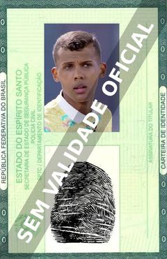 Imagem hipotética representando a carteira de identidade de Stromae
