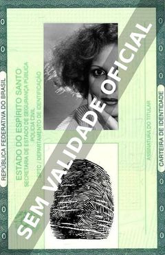Imagem hipotética representando a carteira de identidade de Susana Rinaldi