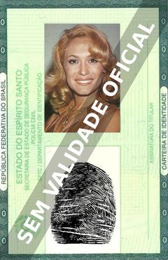 Imagem hipotética representando a carteira de identidade de Susana Vieira