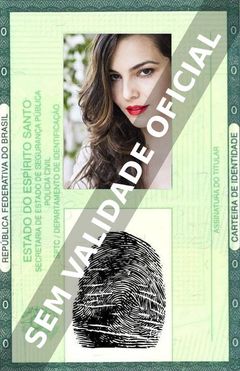 Imagem hipotética representando a carteira de identidade de Tainá Müller