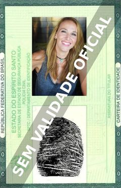 Imagem hipotética representando a carteira de identidade de Tamara Bunker