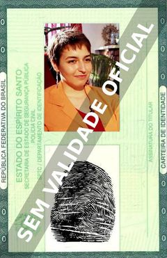 Imagem hipotética representando a carteira de identidade de Taraneh Mehdi-Behesht