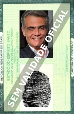 Imagem hipotética representando a carteira de identidade de Tarcisio Filho