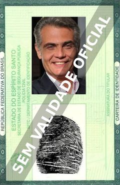 Imagem hipotética representando a carteira de identidade de Tarcisio Filho