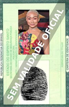 Imagem hipotética representando a carteira de identidade de Tati Gabrielle