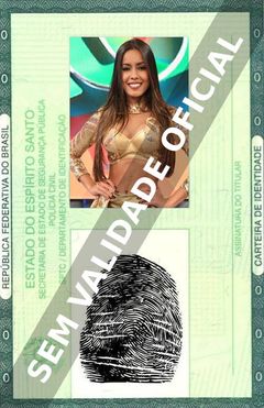 Imagem hipotética representando a carteira de identidade de Tati Scarletti