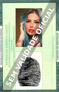 Imagem hipotética representando a carteira de identidade de Tati Zaqui