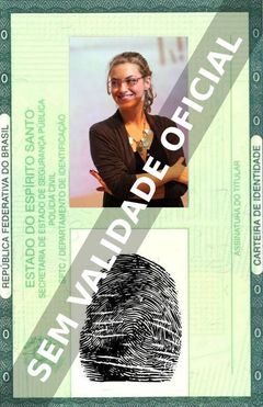 Imagem hipotética representando a carteira de identidade de Tatiana Issa