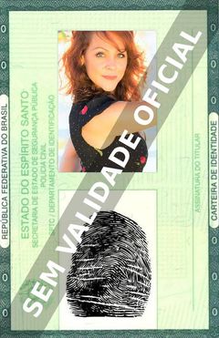 Imagem hipotética representando a carteira de identidade de Tatiana Monteiro