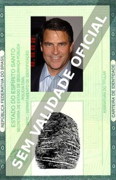 Imagem hipotética representando a carteira de identidade de Ted McGinley