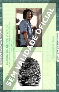 Imagem hipotética representando a carteira de identidade de Tego Calderon